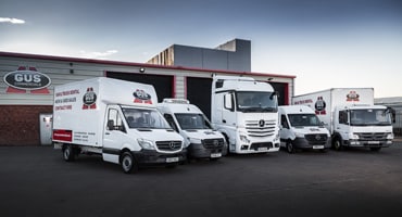 Gus Commercials' commercial vehicle rental depot in Mallusk, Newtownabbey