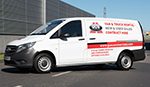 Mercedes Vito van available for hire from Gus Commercials