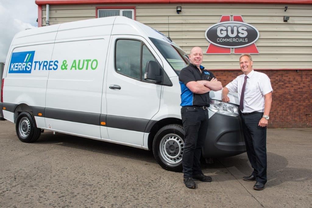 Kerr's Tyres van supplied by Gus Commercials